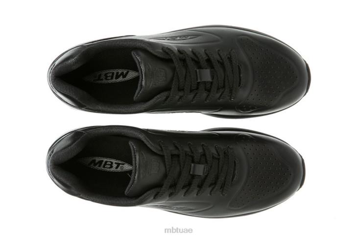 ae MBT رجال 1997 جلد احذية الجري أسود 84F675