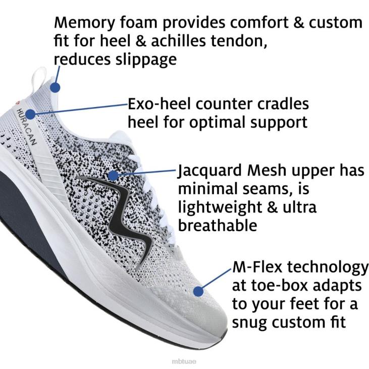 ae MBT رجال هوراكان 3000 احذية الجري أبيض رمادي 84F633