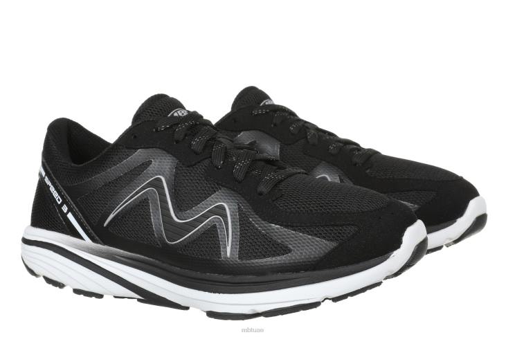 ae MBT رجال السرعة 3 احذية الجري أسود 84F626