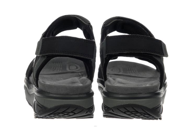 ae MBT رجال ساكا 6 اس سبورت صنادل أسود / رمادي فحمي 84F676