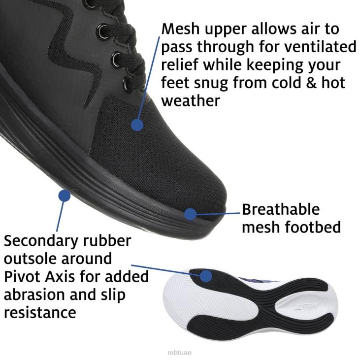 ae MBT نحيف ياسو الأحذية الكاجوال أسود 84F6207