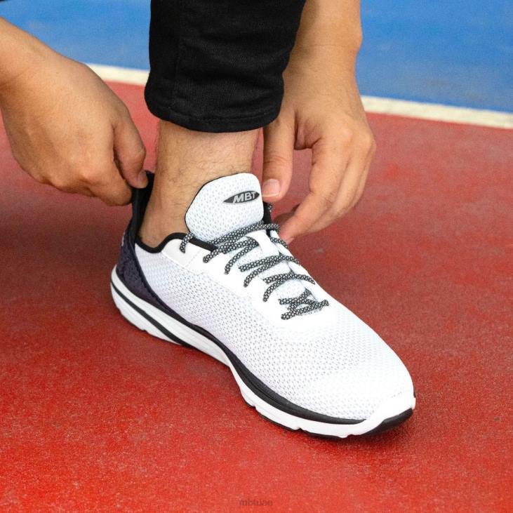 ae MBT رجال غادي أحذية المشي أبيض أسود 84F62