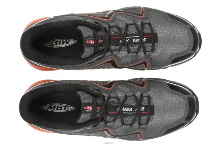 ae MBT رجال سيمبا اتر احذية الجري فحم / برتقال 84F666