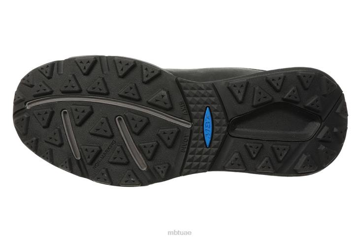 ae MBT رجال تيرا سوداء احذية الجري جلد أسود 84F674