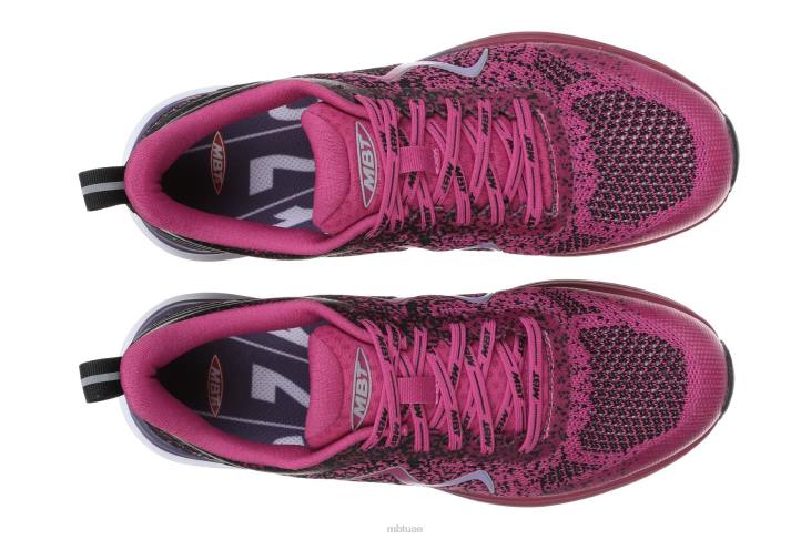 ae MBT نحيف Huracan-3000 الدانتيل يصل احذية الجري أسود / زهرة الأوركيد 84F6150