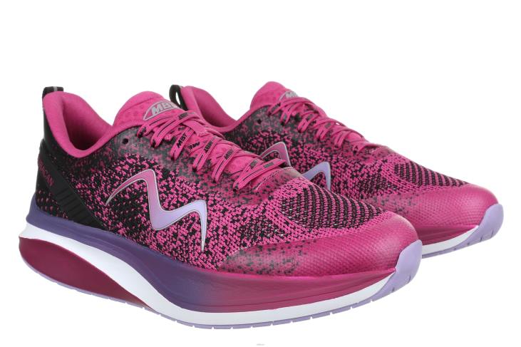 ae MBT نحيف Huracan-3000 الدانتيل يصل احذية الجري أسود / زهرة الأوركيد 84F6150