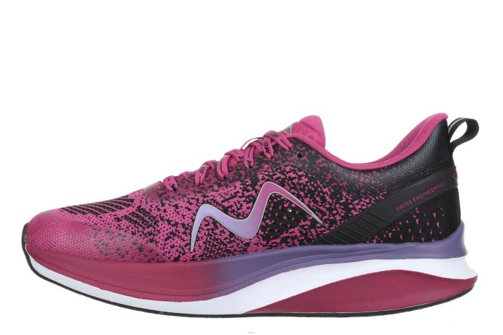 ae MBT نحيف Huracan-3000 الدانتيل يصل احذية الجري أسود / زهرة الأوركيد 84F6150